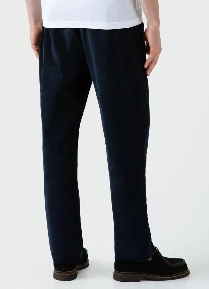 SUNSPEL Pants Cellular Cord Drawstring Trouser Navy 8211 Men