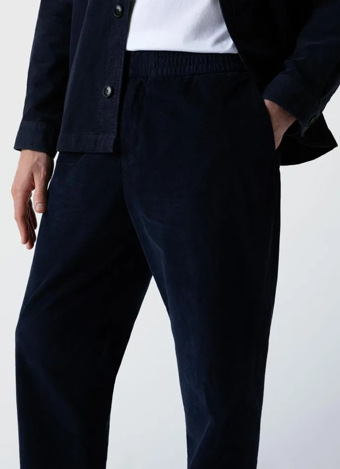 SUNSPEL Pants Cellular Cord Drawstring Trouser Navy 8211 Men