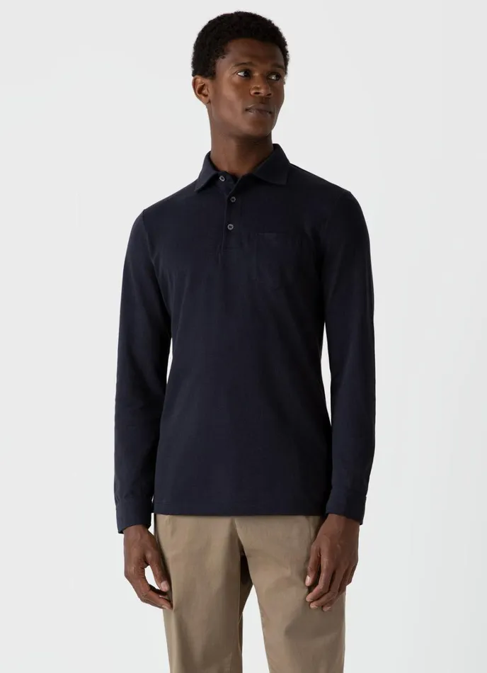SUNSPEL Polo Shirts Long Sleeve Formal Riviera Polo Shirt 8211 Men