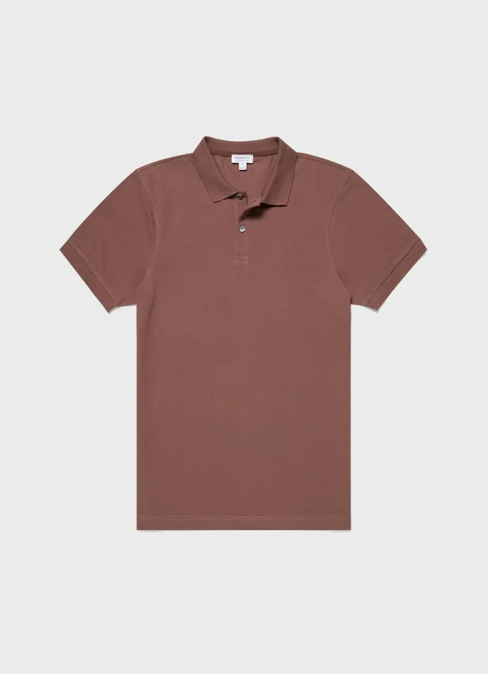 SUNSPEL Polo Shirts Piqu Polo Shirt Brown 8211 Men