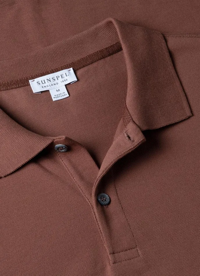 SUNSPEL Polo Shirts Piqu Polo Shirt Brown 8211 Men