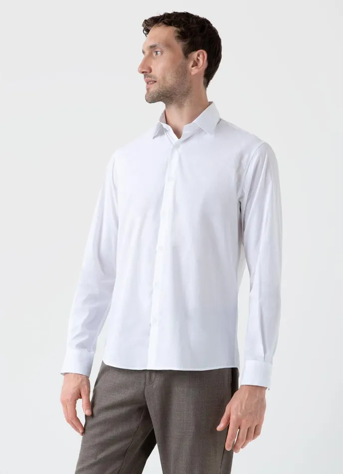 SUNSPEL Shirts Cotton Stretch Shirt White 8211 Men