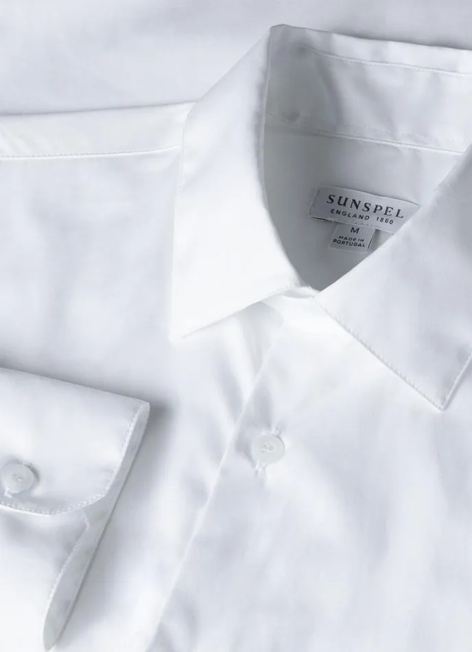 SUNSPEL Shirts Cotton Stretch Shirt White 8211 Men