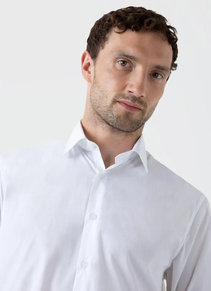 SUNSPEL Shirts Cotton Stretch Shirt White 8211 Men