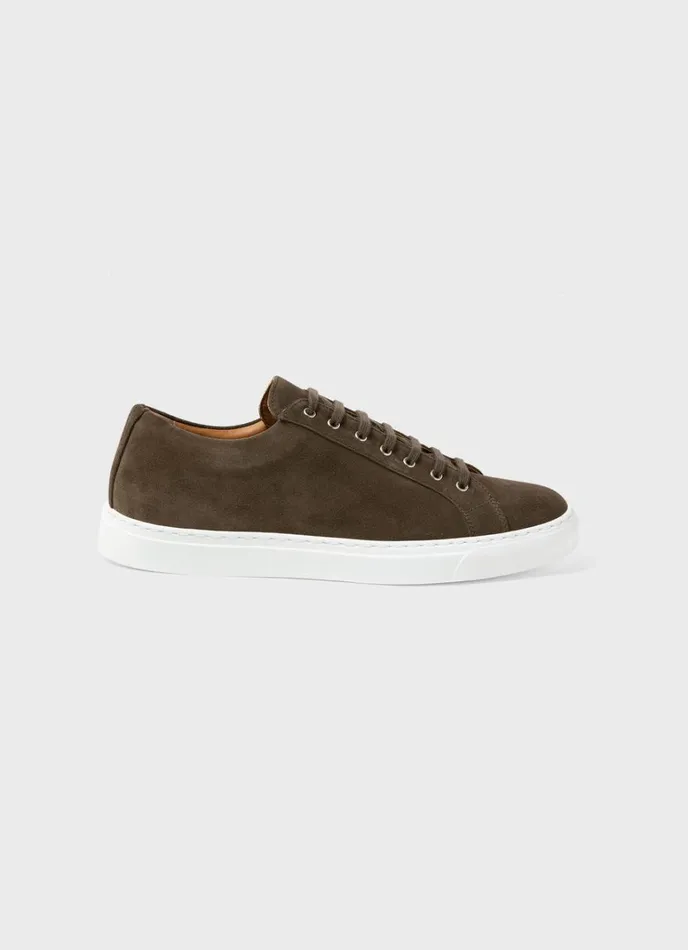 SUNSPEL Shoes Suede Tennis Shoe Dark Moss 8211 Men