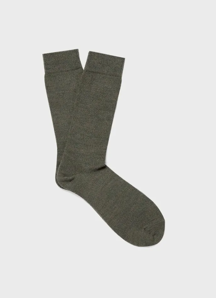 SUNSPEL Socks Merino Wool Socks Olive Twist 8211 Men