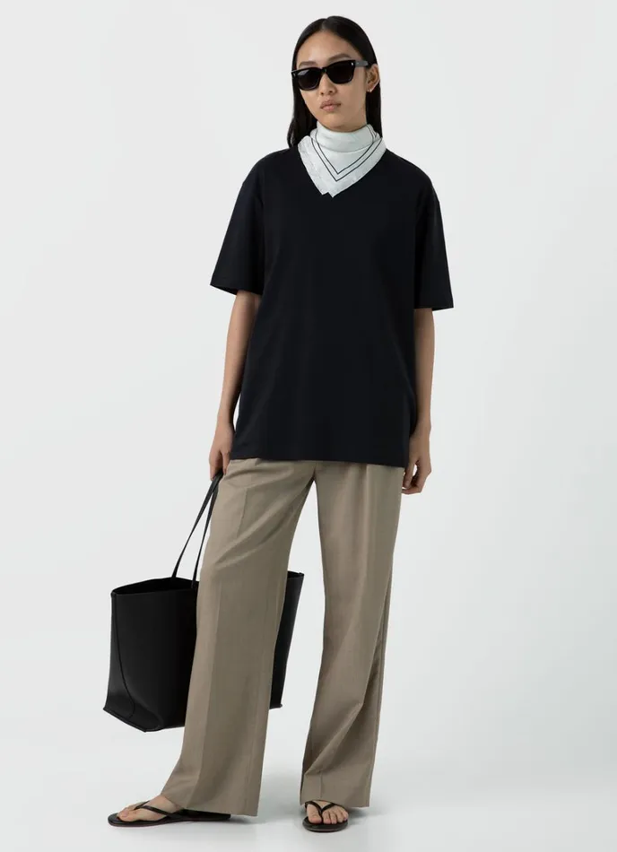 SUNSPEL Tshirts and Tops Oversized Tshirt Black 8211 Women