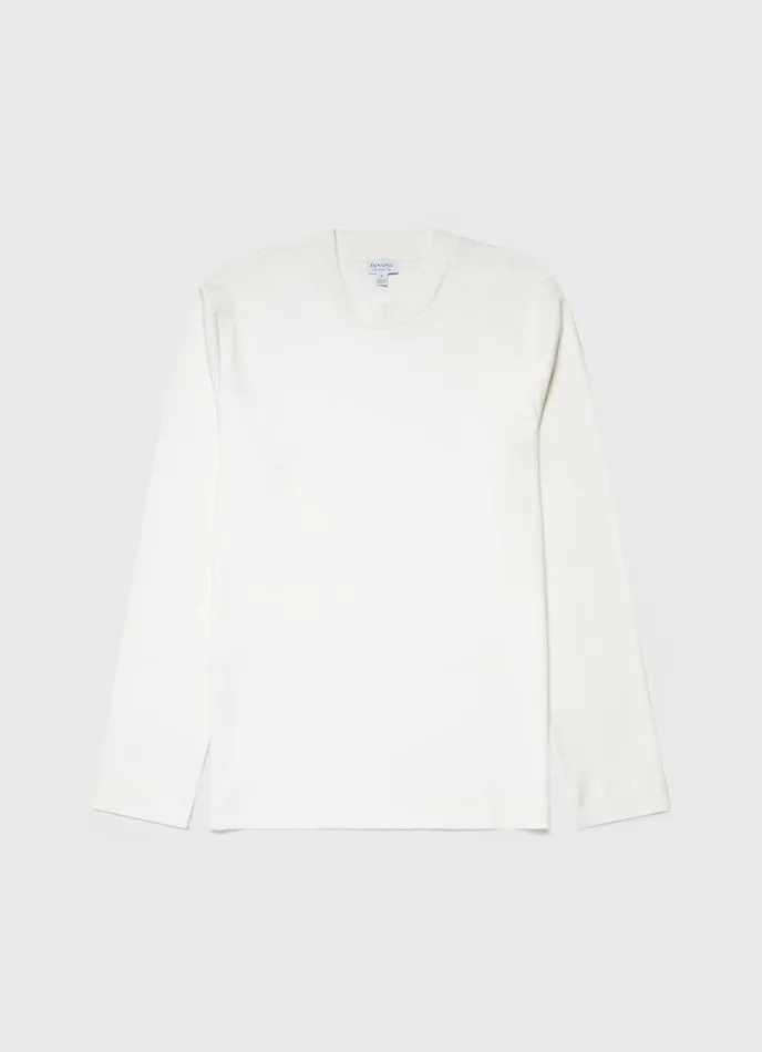 SUNSPEL Tshirts Long Sleeve Heavyweight Tshirt Offwhite 8211 Men