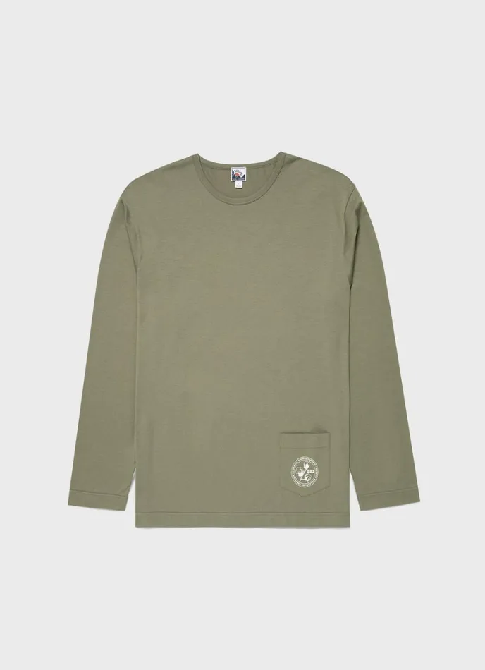 SUNSPEL Tshirts X Nigel Cabourn Long Sleeve Tshirt Army Green 8211 Men