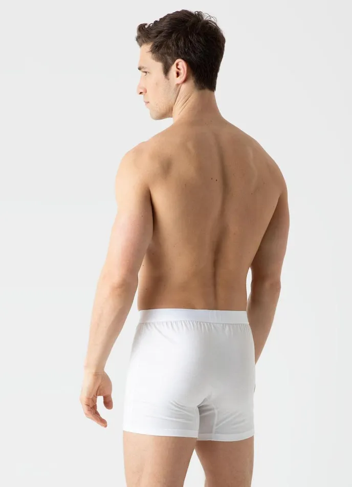 SUNSPEL Trunks and Shorts Superfine Cotton TwoButton Shorts White 8211 Men