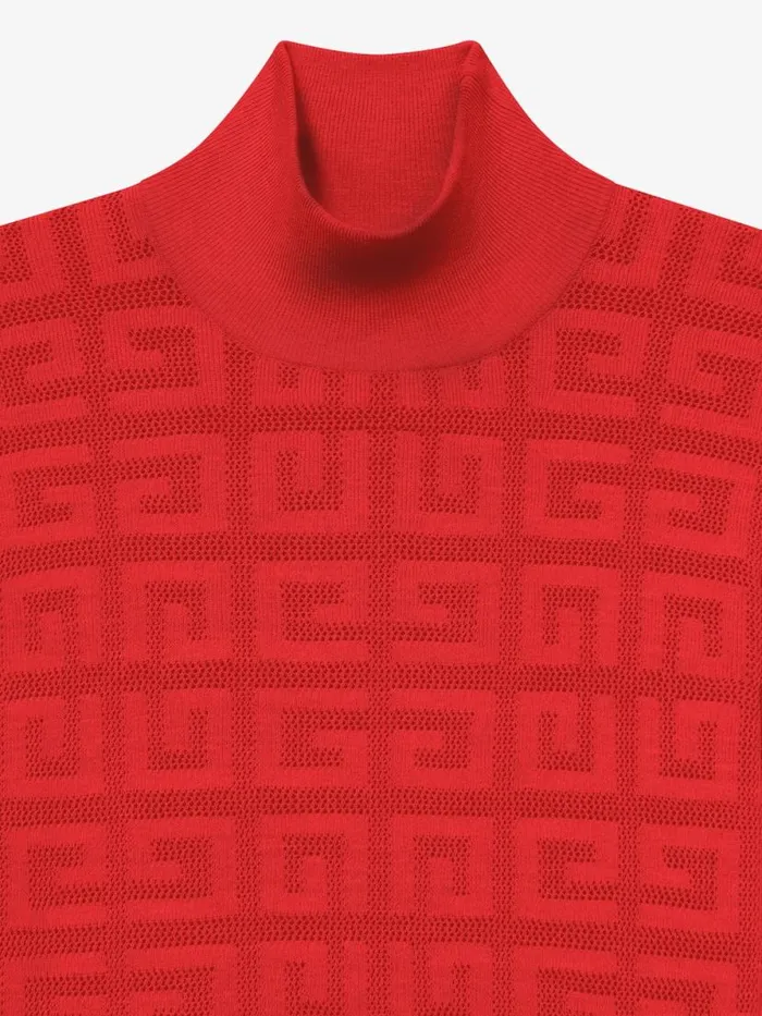 Sweater In 4g Jacquard Red Women Givenchy Sweaters