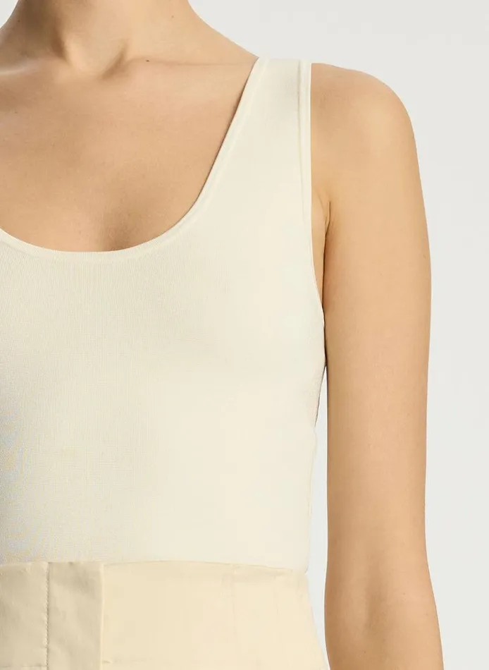 Sweaters Women ALC Cleo Compact Knit Top Bone Sweaters Women ALC Cleo Compact Knit Top Bone