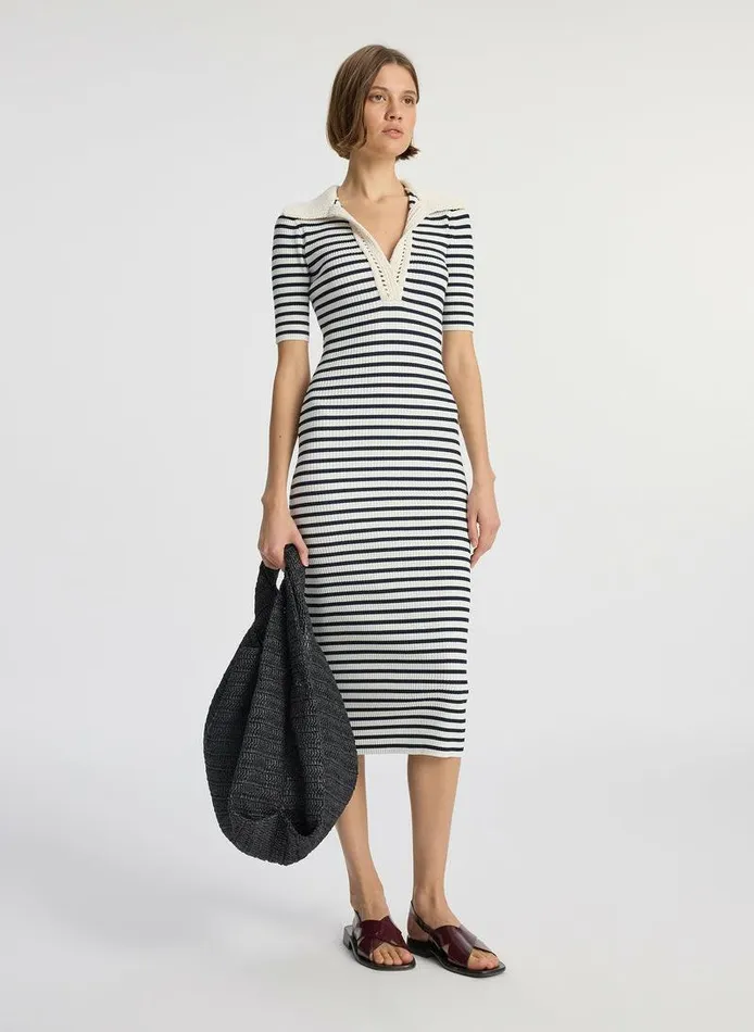 Sweaters Women ALC Darcy Crochet Trim Midi Dress Navybone