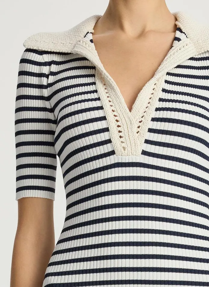Sweaters Women ALC Darcy Crochet Trim Midi Dress Navybone Sweaters Women ALC Darcy Crochet Trim Midi Dress Navybone