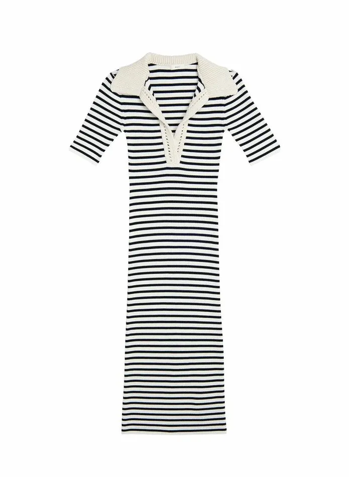 Sweaters Women ALC Darcy Crochet Trim Midi Dress Navybone Sweaters Women ALC Darcy Crochet Trim Midi Dress Navybone