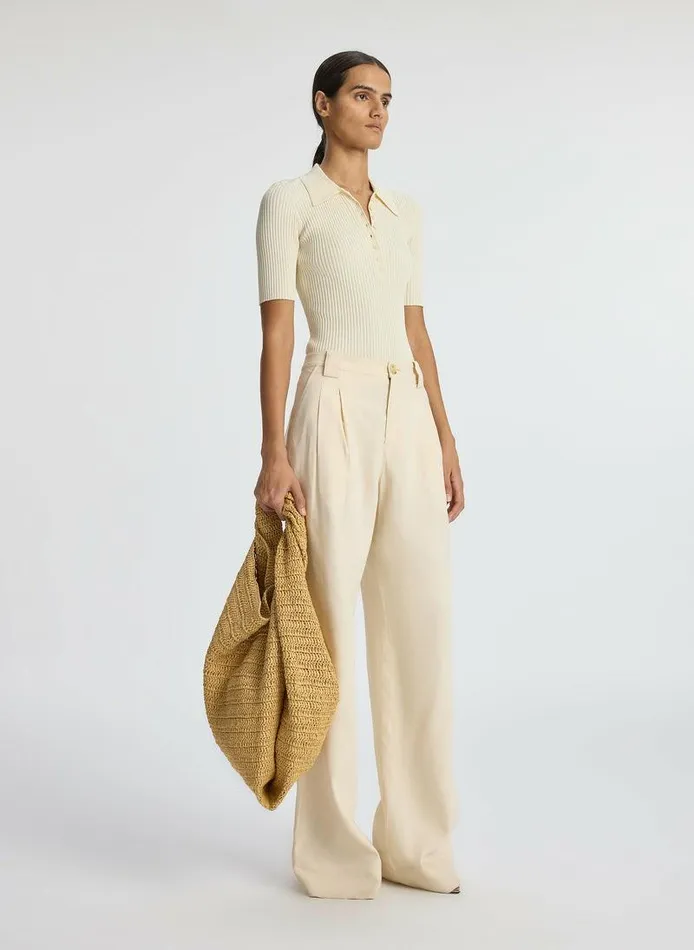 Sweaters Women ALC Sydney Ribbed Top Buttercream Sweaters Women ALC Sydney Ribbed Top Buttercream
