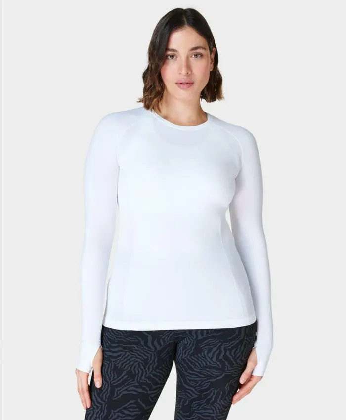Sweaty Betty Athlete Seamless Workout Long Sleeve Top White Clothing Long Sleeve Tops Sweaty Betty Athlete Seamless Workout Long Sleeve Top White Clothing Long Sleeve Tops