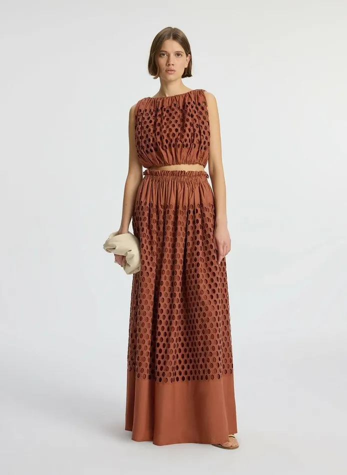 Swim Women ALC Flora Eyelet Maxi Skirt Sequoia Swim Women ALC Flora Eyelet Maxi Skirt Sequoia