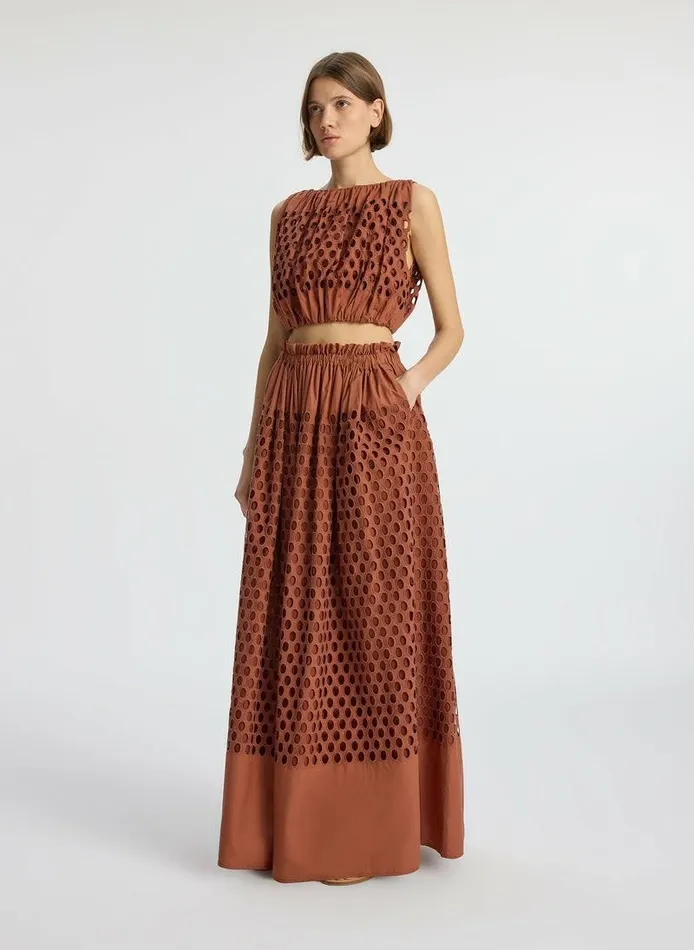 Swim Women ALC Flora Eyelet Maxi Skirt Sequoia Swim Women ALC Flora Eyelet Maxi Skirt Sequoia