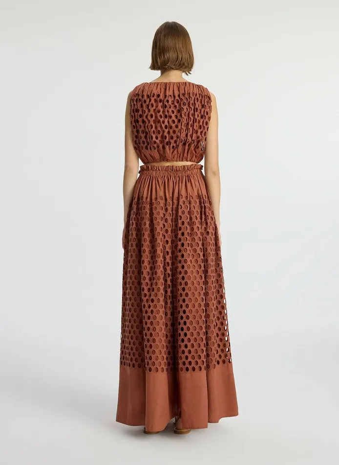 Swim Women ALC Flora Eyelet Maxi Skirt Sequoia Swim Women ALC Flora Eyelet Maxi Skirt Sequoia