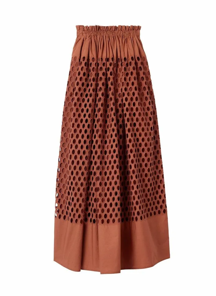 Swim Women ALC Flora Eyelet Maxi Skirt Sequoia Swim Women ALC Flora Eyelet Maxi Skirt Sequoia