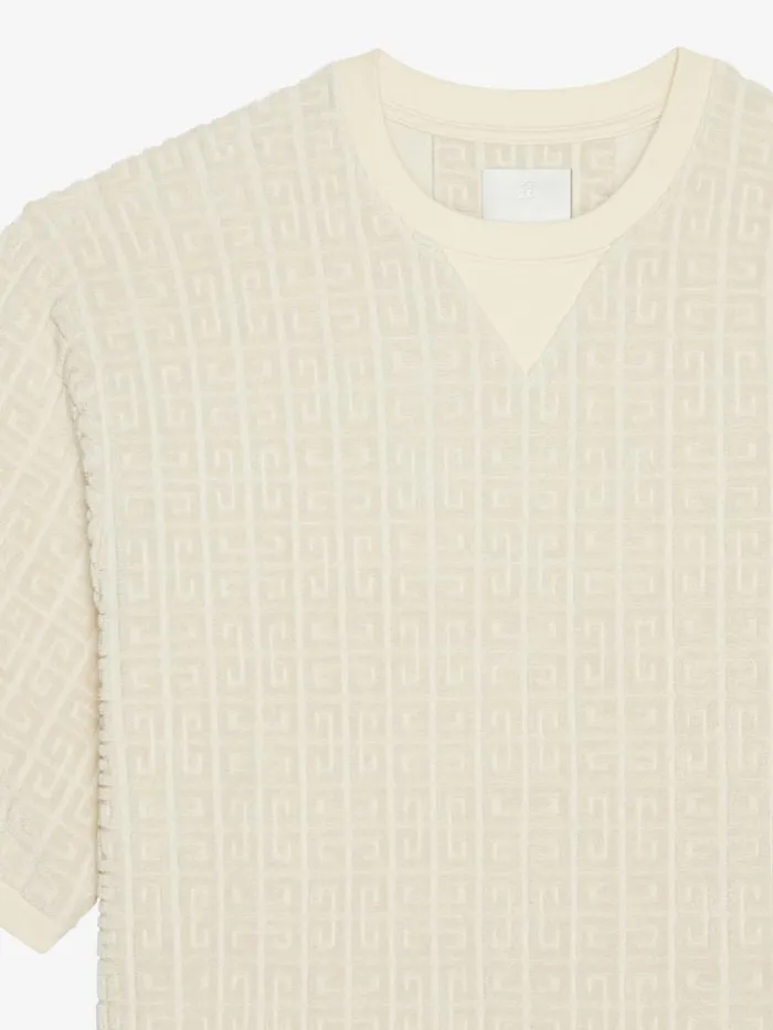 TShirt In 4g Cotton Towelling Ivory Men Givenchy TShirts