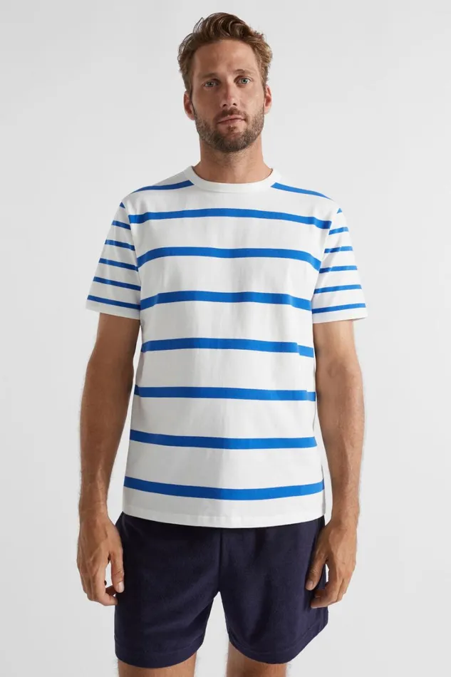 TShirts and Sweaters Man Seed Heritage Mixed Stripe Tee Deep Ocean Stripe