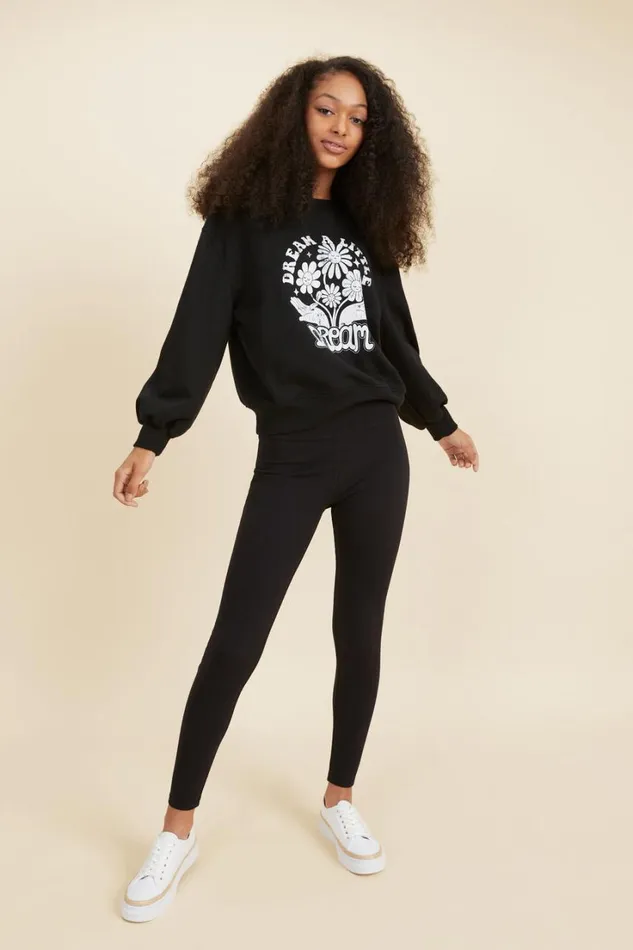 TShirts and Tops Teen Girl Seed Heritage Vintage Washed Sweat Black