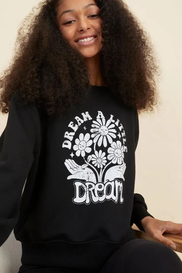 TShirts and Tops Teen Girl Seed Heritage Vintage Washed Sweat Black