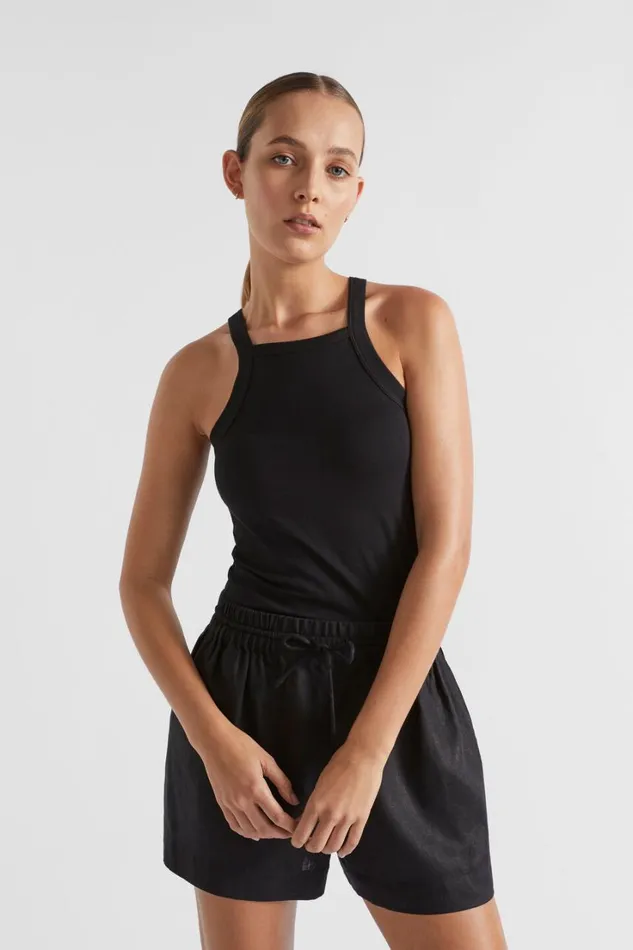 TShirts and Tops Woman Seed Heritage Square Neck Tank Black