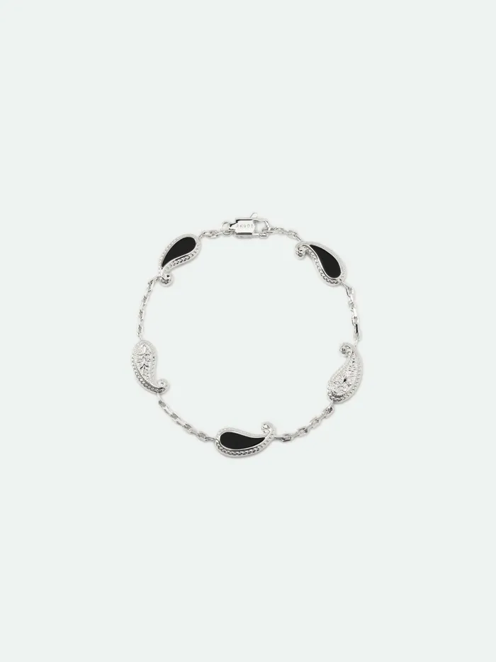 TEARS OF JOY BRACELET 14K WHITE GOLDONYX Unisex Rhude Jewelry