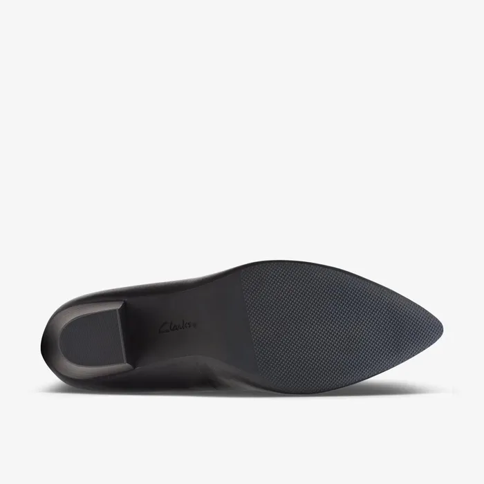 Teresa Step Black Leather Women Clarks Dress Shoes