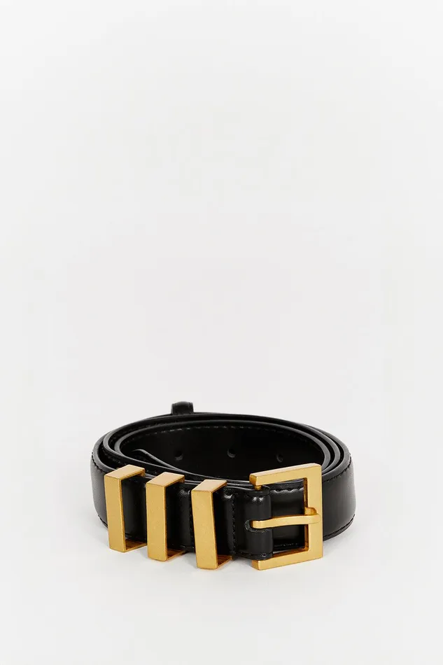TOBIAS BLACK LEATHER BELT Women DISSH Belts