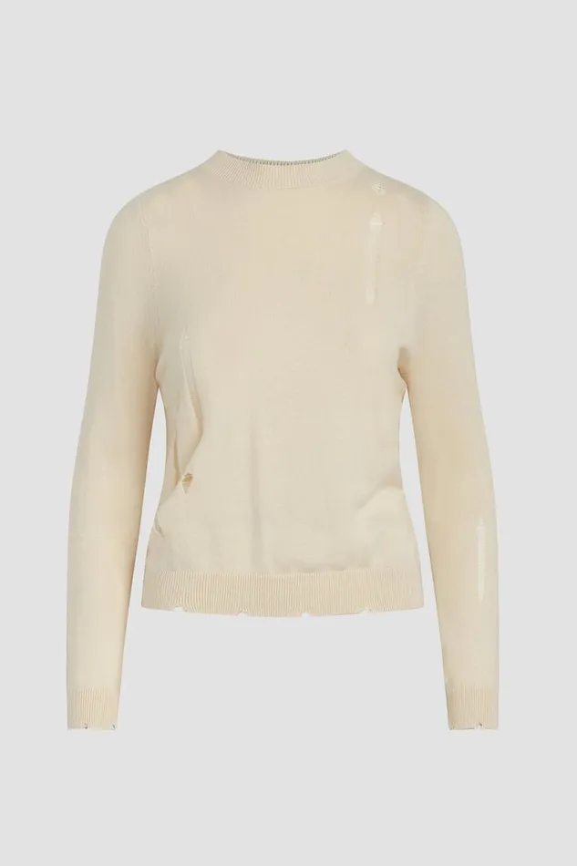 Tops and Sweaters Women Hudson Jeans Long Sleeve Twist Back Sweater Cream Tops and Sweaters Women Hudson Jeans Long Sleeve Twist Back Sweater Cream