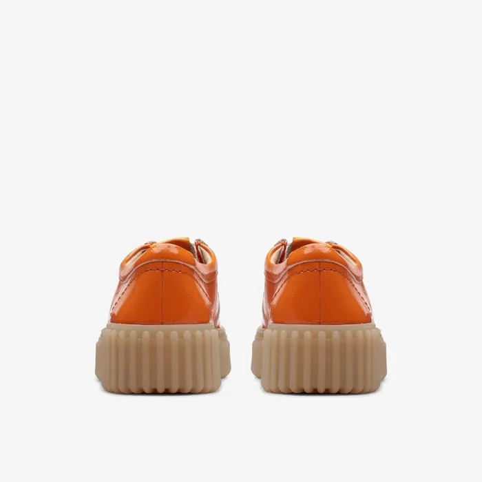 Torhill Bee Orange Patent Women Clarks Platforms