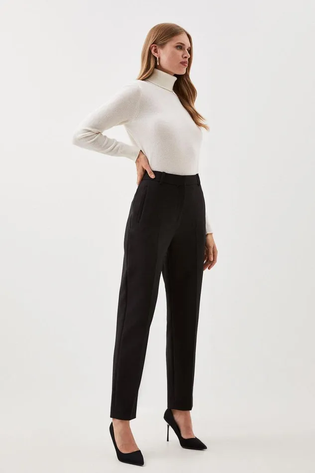 Trousers Women Karen Millen Petite Tailored Compact Stretch Slim Leg Tailored Trouser Black Trousers Women Karen Millen Petite Tailored Compact Stretch Slim Leg Tailored Trouser Black
