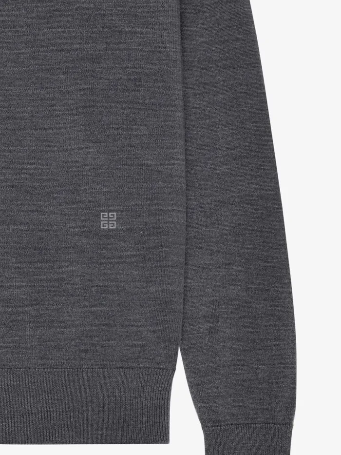 Turtleneck Sweater In Wool And Cashmere Medium Grey Men Givenchy Sweaters