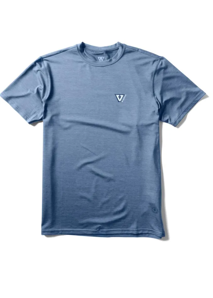 Twisted Eco Short Sleeve Sun Shirt Dsh 8211 Dusk Heather Men Vissla Wetsuits