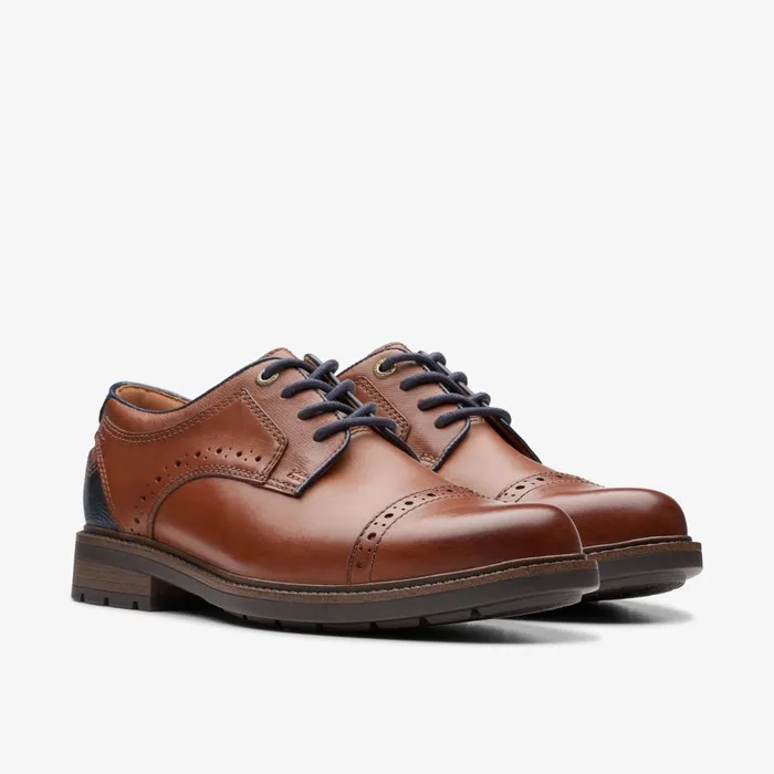Un Shire Vibe Tan Combination Men Clarks Casual Dress Shoes