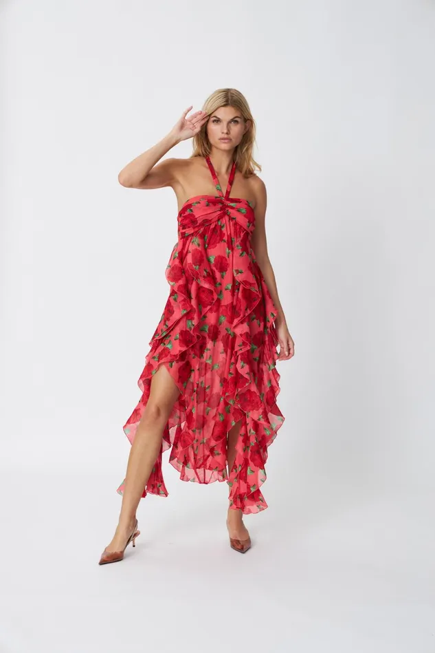 Valentina Dress 8211 Coral Roses Women Cras Dresses