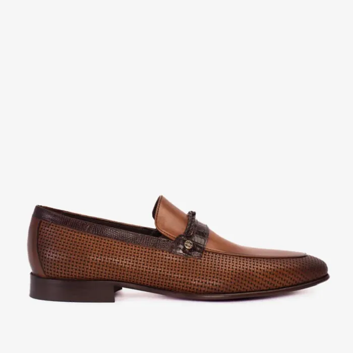 Vinci Leather Dress Shoes The Acerra Tan Leather Loafer Shoe 8211 Men