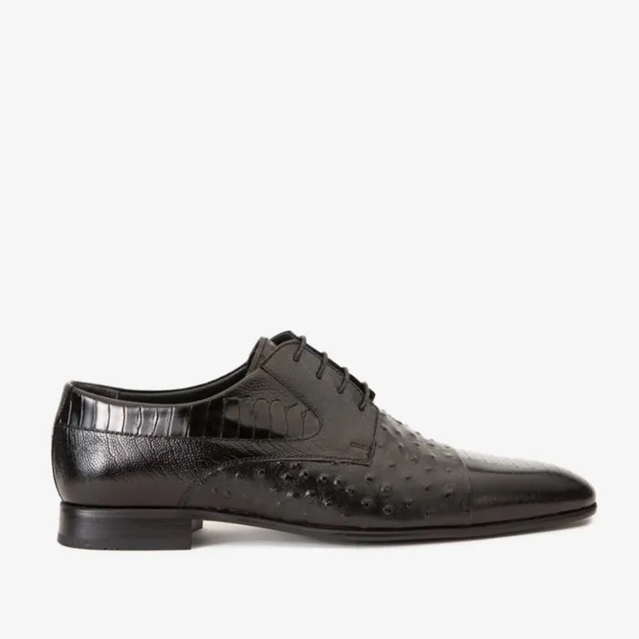 Vinci Leather Dress Shoes The Monterrey Black Cap Toe Derby Shoe 8211 Men