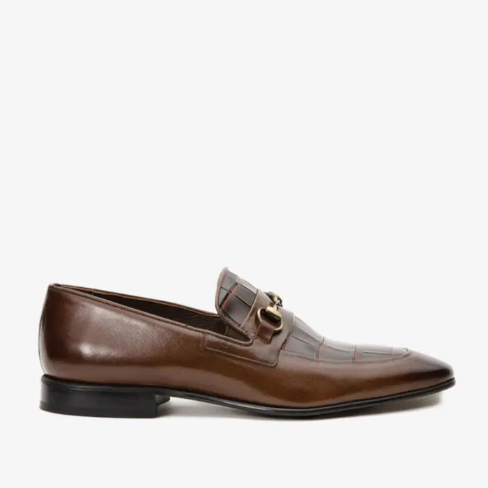Vinci Leather Dress Shoes The Pusan Brown Leather Bit Loafer Shoe 8211 Men