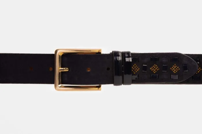 Vinci Leather Leather Belts The Vicino Navy Leather Belt 8211 Men