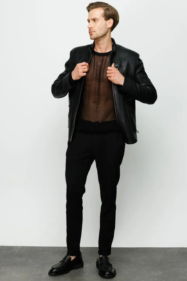 Vinci Leather Leather Jackets The Claribel Pythn Black Skin Leather Jacket 8211 Men