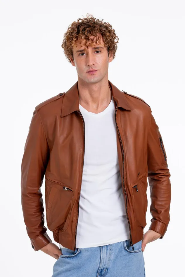 Vinci Leather Leather Jackets The Leureles Tan Leather Jacket 8211 Men