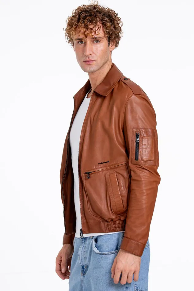 Vinci Leather Leather Jackets The Leureles Tan Leather Jacket 8211 Men