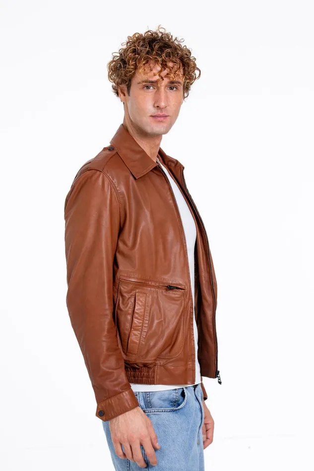 Vinci Leather Leather Jackets The Leureles Tan Leather Jacket 8211 Men