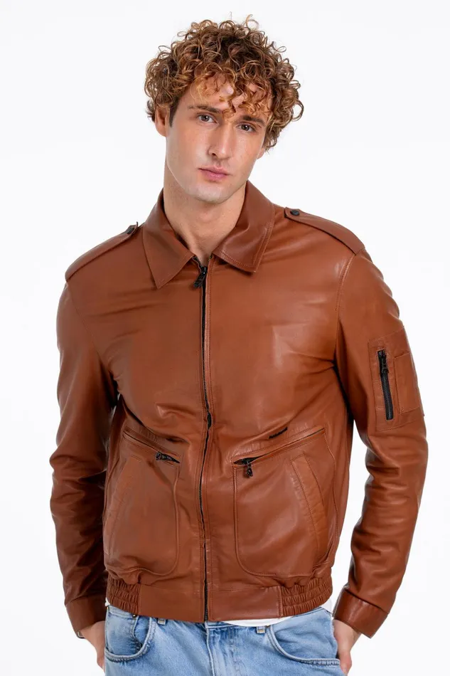 Vinci Leather Leather Jackets The Leureles Tan Leather Jacket 8211 Men