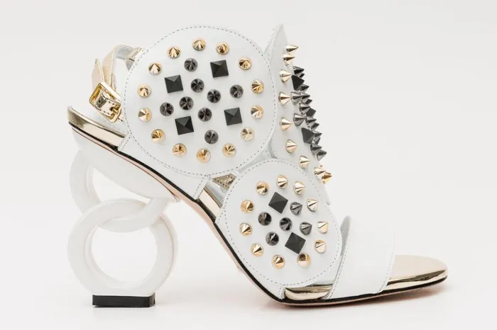 Vinci Leather Sandals The Infanta White Spike Leather Ankle Strap Sandal 8211 Women Vinci Leather Sandals The Infanta White Spike Leather Ankle Strap Sandal 8211 Women